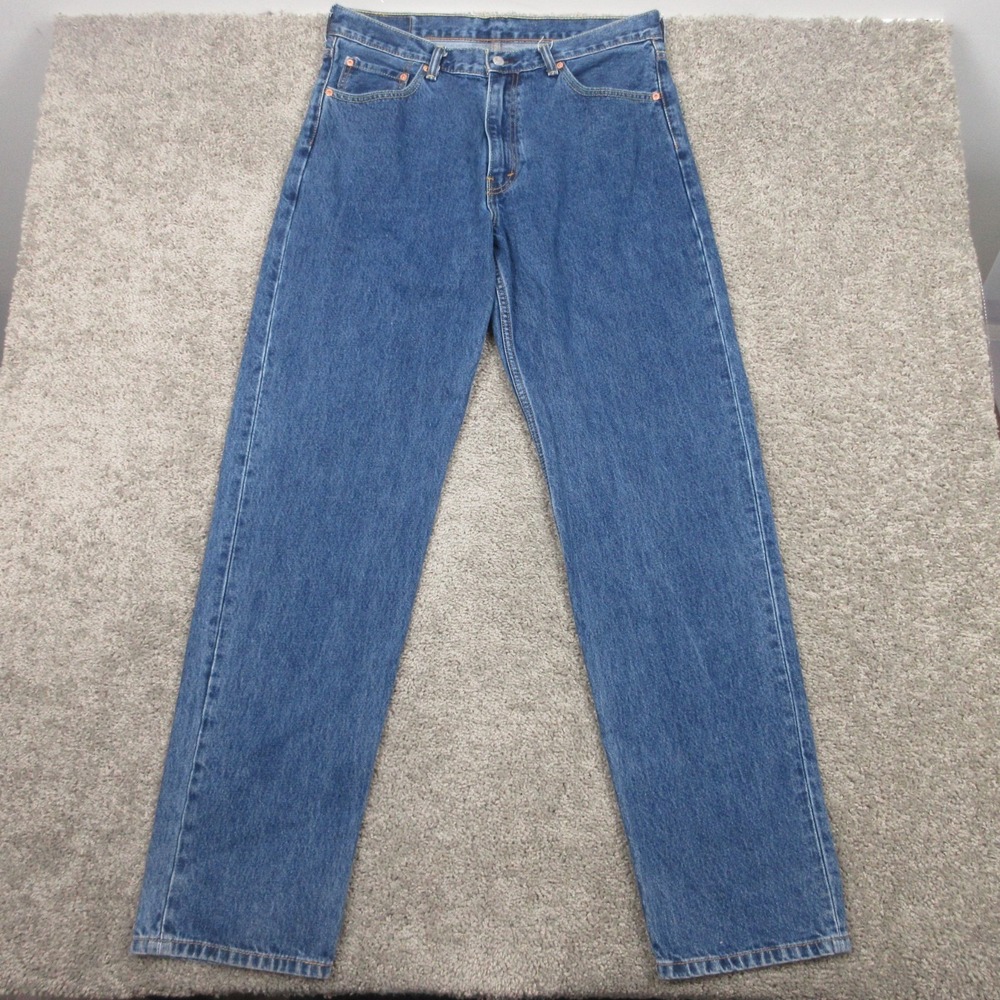 Levis Jeans Mens 36x36 Blue 550 Relaxed Tapered Comfort Zip Fly Stone Denim Pant